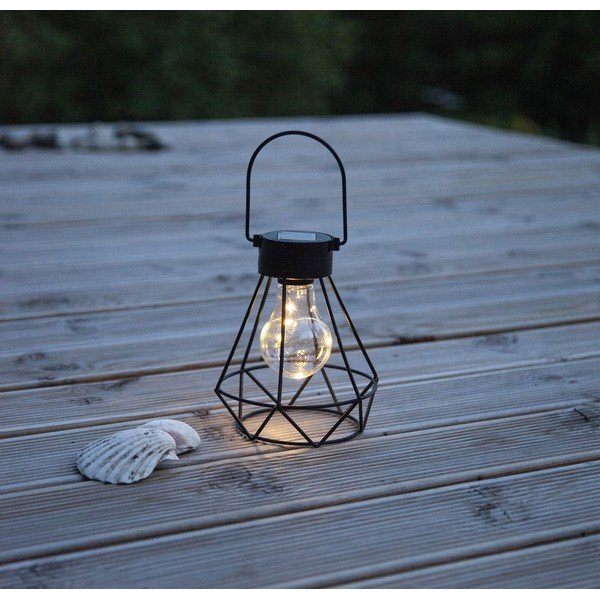 Lanterna LED nera, altezza 15,5 cm Eddy - Star Trading-image-1