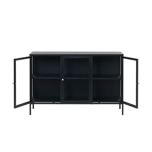 Vetrina in metallo nero 132x85 cm Carmel - Unique Furniture-image-2