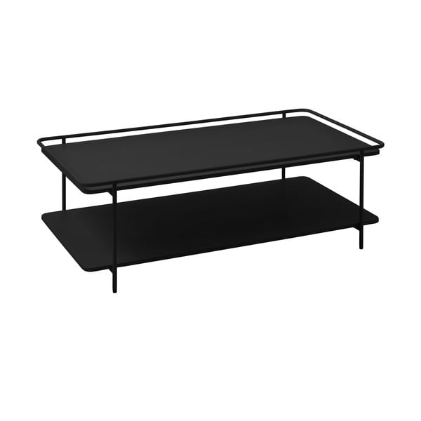 Tavolino da salotto nero in metallo 55x110 cm Yuba – Unique Furniture-image-1