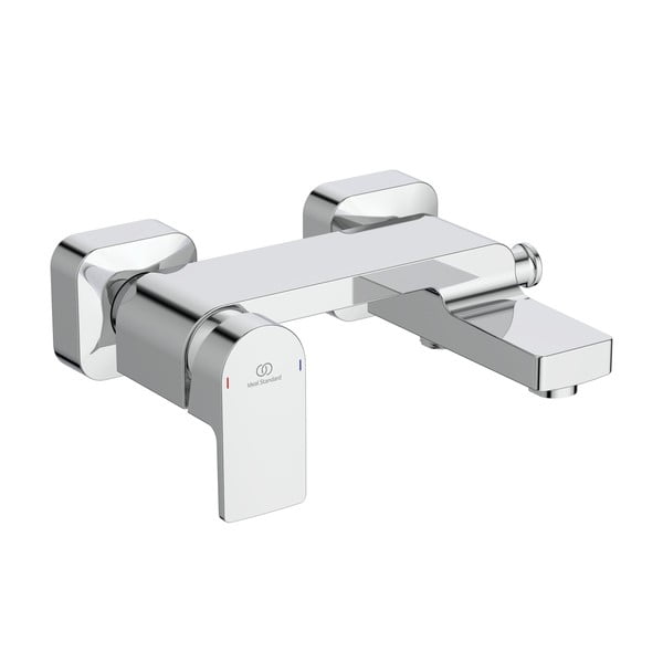 Rubinetto per vasca da bagno argentato effetto lucido a muro Edge - Ideal Standard