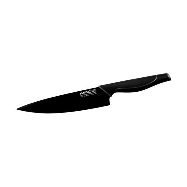 Coltello da chef in acciaio inox nero Wave - Nirosta