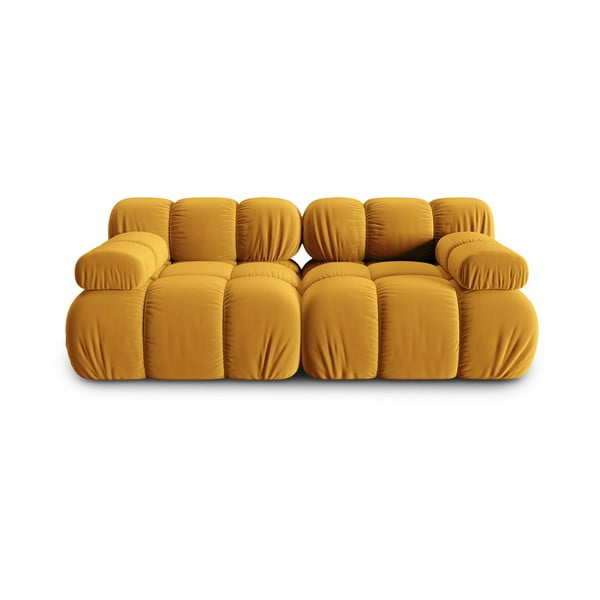 Divano in velluto giallo 188 cm Bellis - Micadoni Home