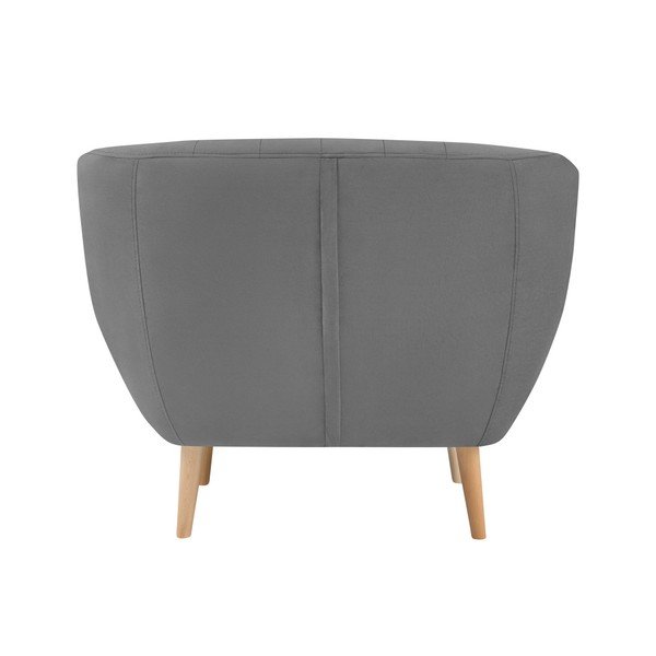 Poltrona in velluto grigio Sardaigne - Mazzini Sofas-image-4
