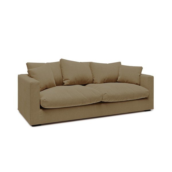 Divano in velluto a coste beige 220 cm Comfy - Scandic-image-1