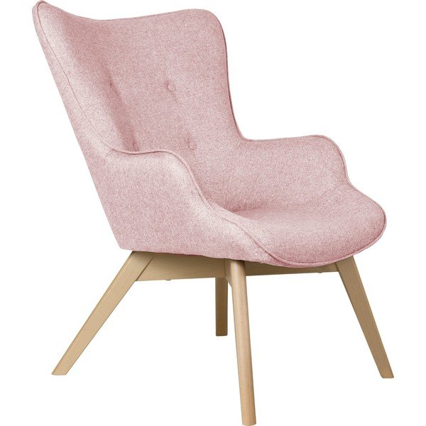 Poltrona rosa chiaro Niko – Ropez