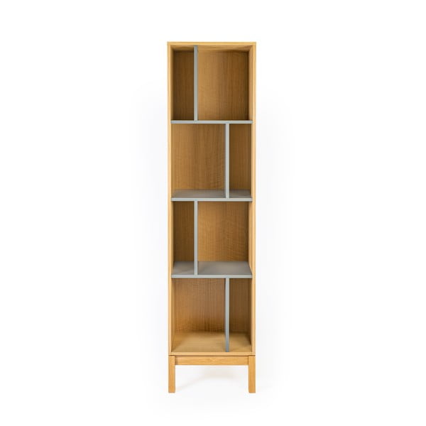 Libreria grigia in rovere 45x185 cm AbbeyWood - Woodman