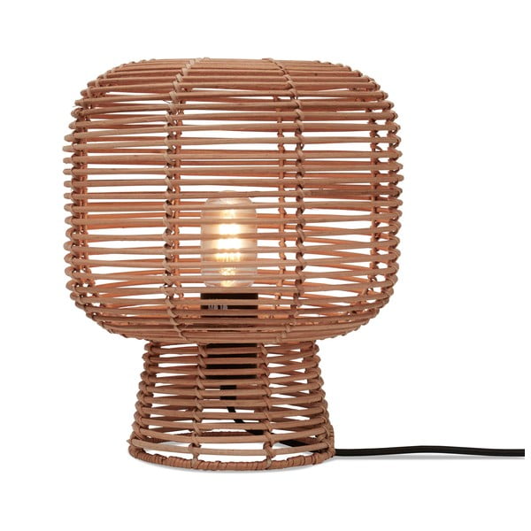 Lampada da tavolo con paralume in rattan di colore naturale (altezza 30 cm) Tanami - Good&Mojo