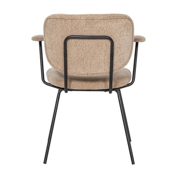 Sedie da pranzo in set beige imbottito con braccioli 2 pz Brint – WOOOD-image-4