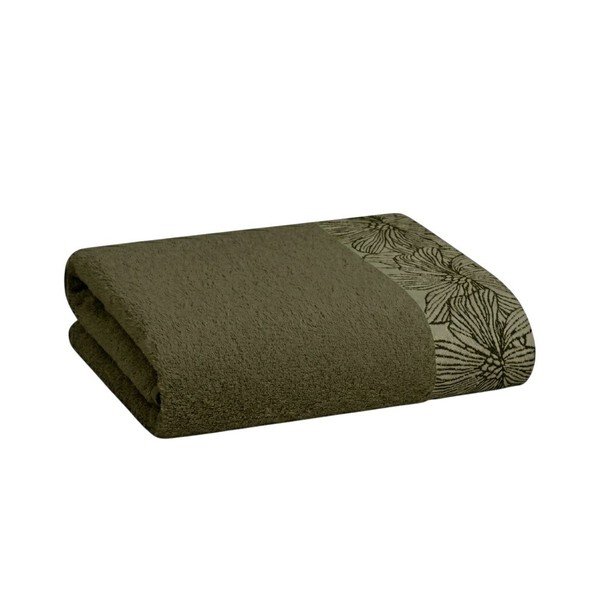 Asciugamano tipo terry verde scuro in cotone 50x100 cm Valencia – My House