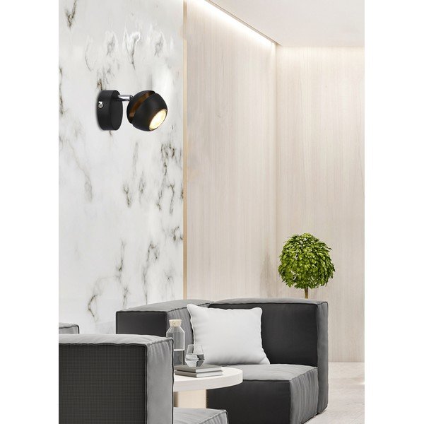 Lampada da parete in colore nero-oro Boni - Candellux Lighting-image-1