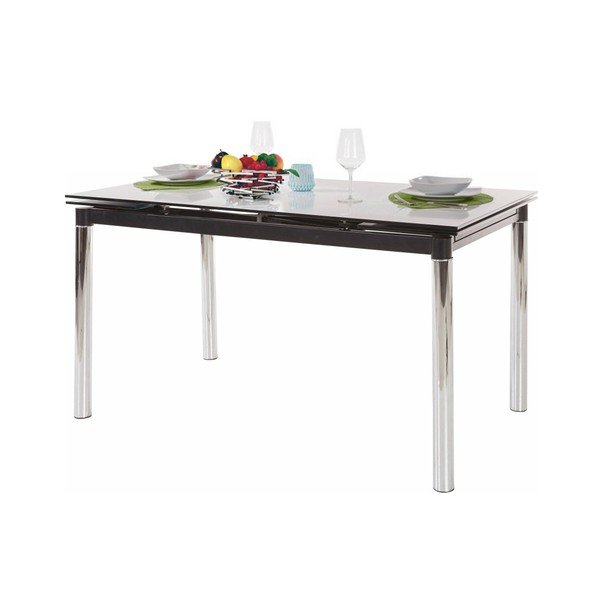 Tavolo da pranzo nero con piano in vetro Pippa - Støraa-image-4