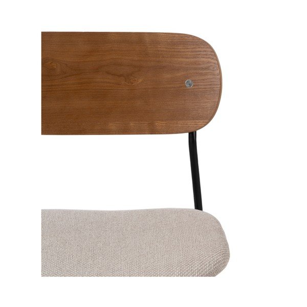 Set di 4 sedie da pranzo color crema con schienale in legno Moe - Ixia-image-4