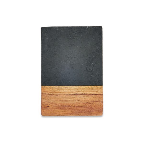 Tagliere in ardesia e legno di acacia, lunghezza 23 cm Fala - Nkuku-image-1