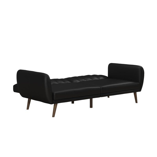 Divano letto nero in similpelle 207 cm Brittany - Novogratz-image-4