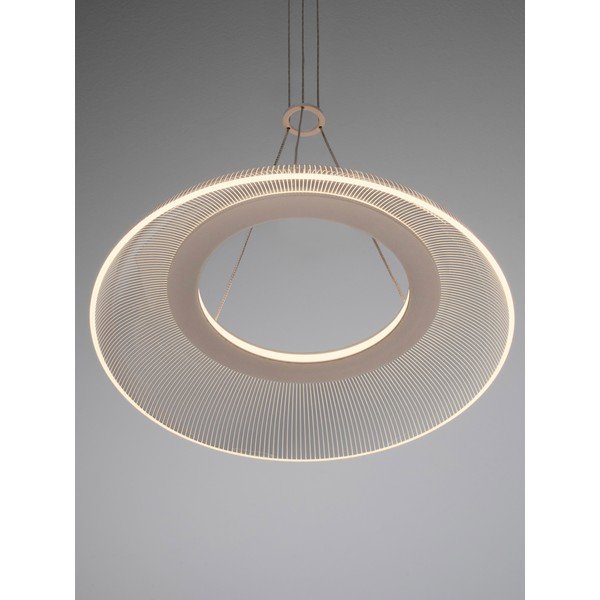 Lampadario LED bianco opaco in alluminio con paralume in vetro acrilico ø 40 cm Mantle – Nova Luce-image-1