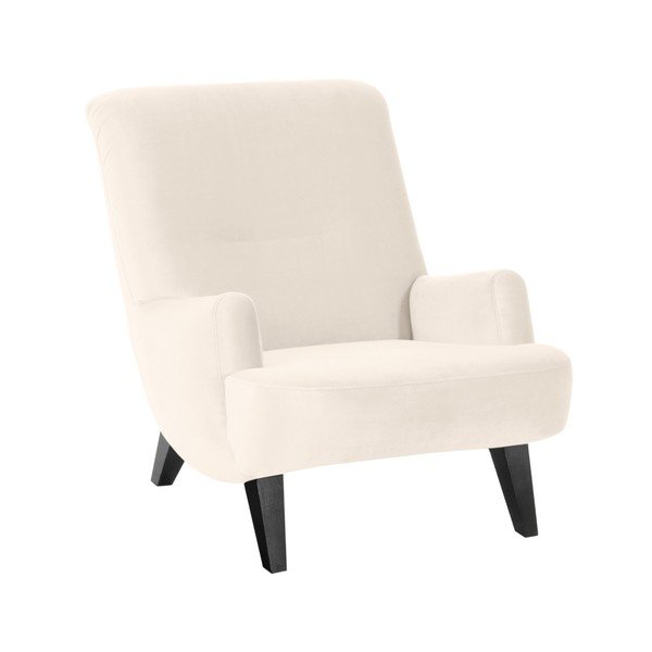 Poltrona crema con gambe nere Brandford Suede - Max Winzer
