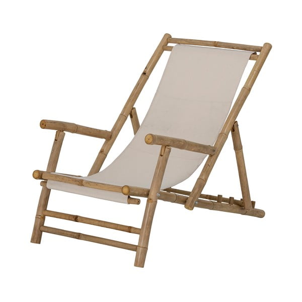 Lettino da giardino in bambù in colore nero-naturale Korfu - Bloomingville-image-2