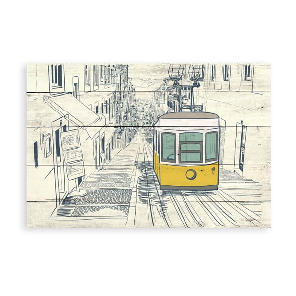 Insegna in legno 60x40 cm Train - Really Nice Things