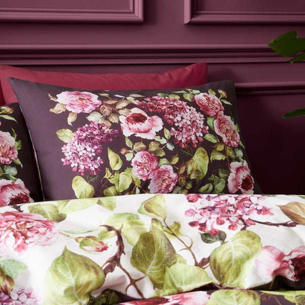 Biancheria da letto viola in cotone per letto singolo 135x200 cm Pia Floral – RHS-image-3