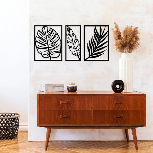 Decorazione murale in metallo 80x38 cm Leaf - Wallity-image-3