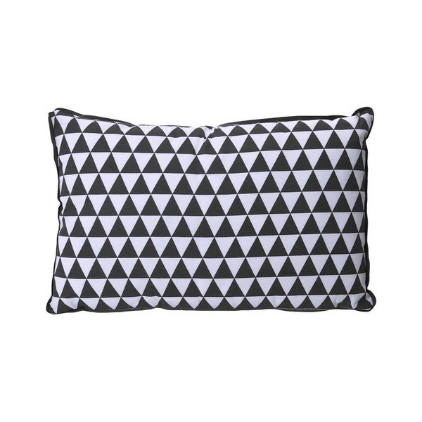 Polštář Present Time Triangles Dark Grey, 50x30 cm