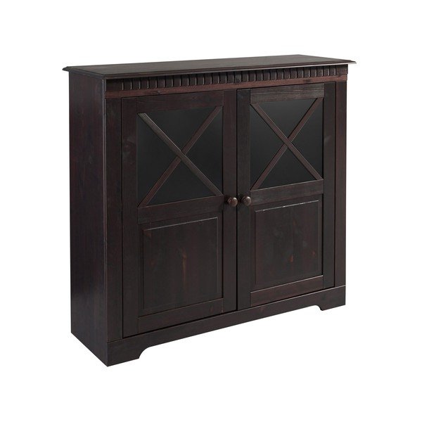 Vetrina in legno di pino marrone scuro 95x35 cm Lisa - Støraa-image-3