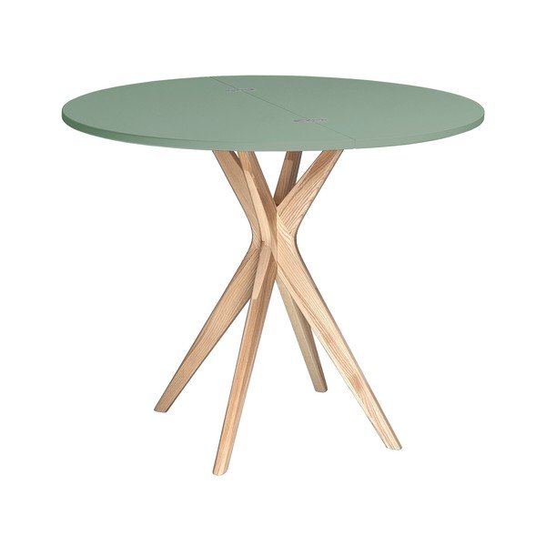 Tavolo da pranzo rotondo allungabile 45x90 cm Jubi – Ragaba-image-3