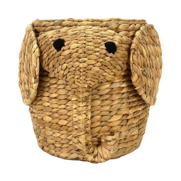 Cesto portagiochi da bambini in giacinto d'acqua di colore naturale ø 30x35 cm Elephant - Compactor