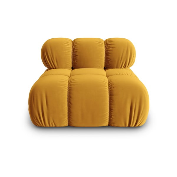 Modulo divano in velluto giallo (parte centrale) Bellis - Micadoni Home