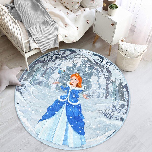 Tappeto blu per bambini ø 100 cm Comfort - Mila Home-image-3