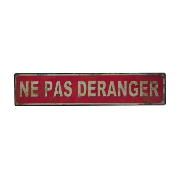 Cartello in metallo No Pas Deranger - Antic Line