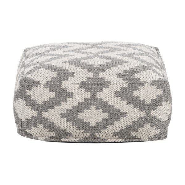 Pouf da salotto grigio e beige Kalaidu Napua - Westwing Collection-image-2