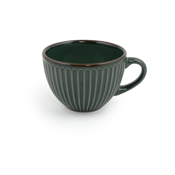 Tazze in ceramica verde scuro in set da 6 pezzi 0,21 l - Hermia-image-3