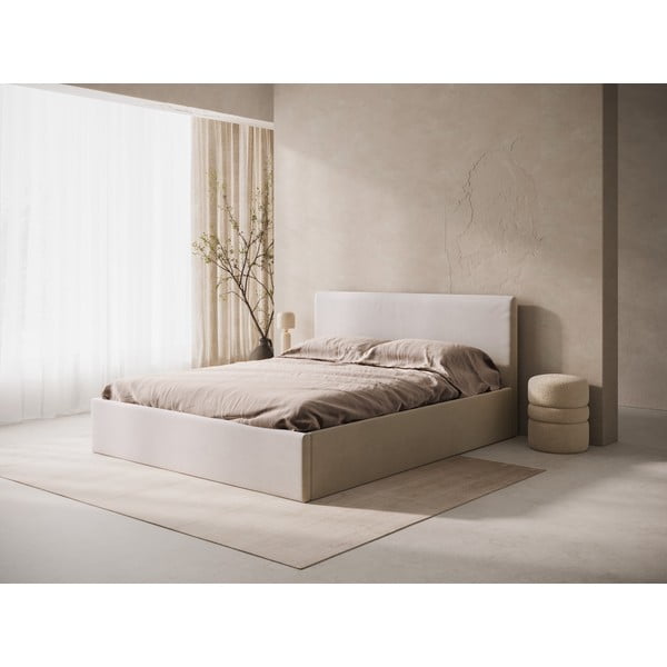 Testiera beige in imbottito 210,5x100 cm Remo – Micadoni -image-1