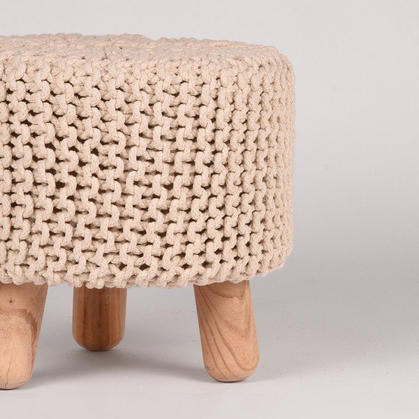 Sgabello beige chiaro Kota - LABEL51-image-1