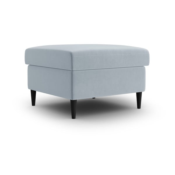 Poggiapiedi azzurro con rivestimento in velluto Kyoto – Cosmopolitan Design-image-1