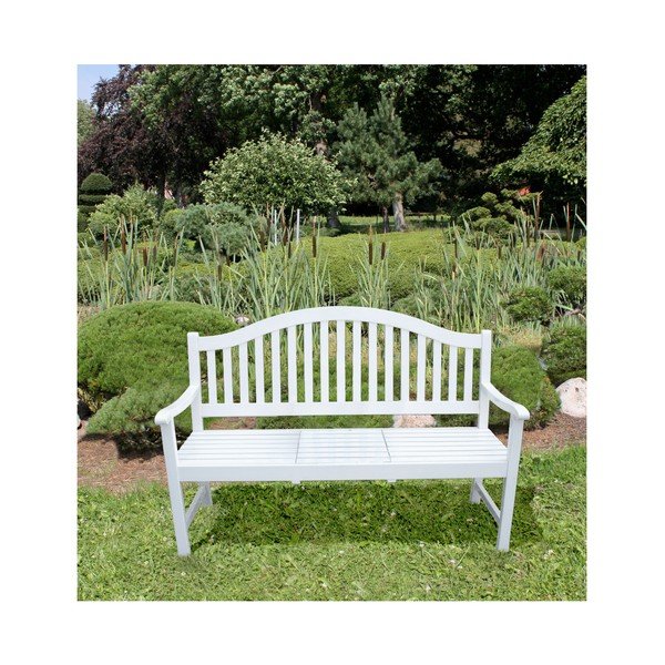 Panca da giardino con tavolo portaoggetti in legno di eucalipto ADDU Singapore - Garden Pleasure-image-2