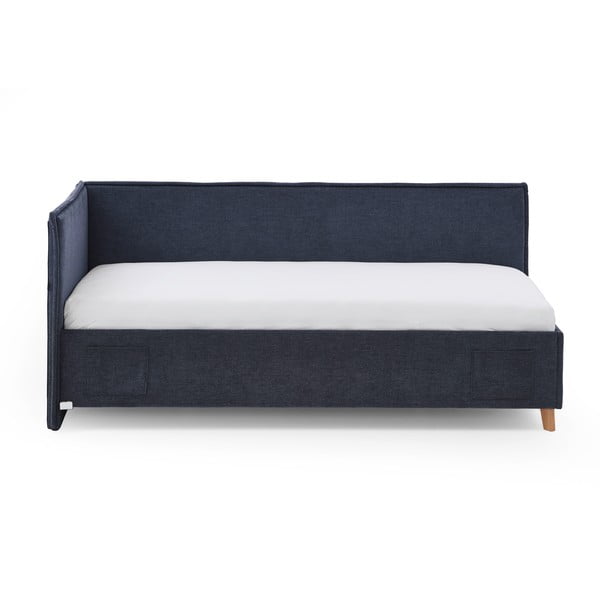 Letto da bambini con sponde blu scuro imbottito con contenitore con rete inclusa 90x200 cm Fun – Meise Möbel-image-4