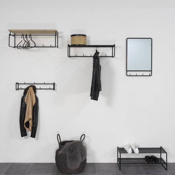 Scarpiera nera in metallo Clint - Spinder Design-image-1