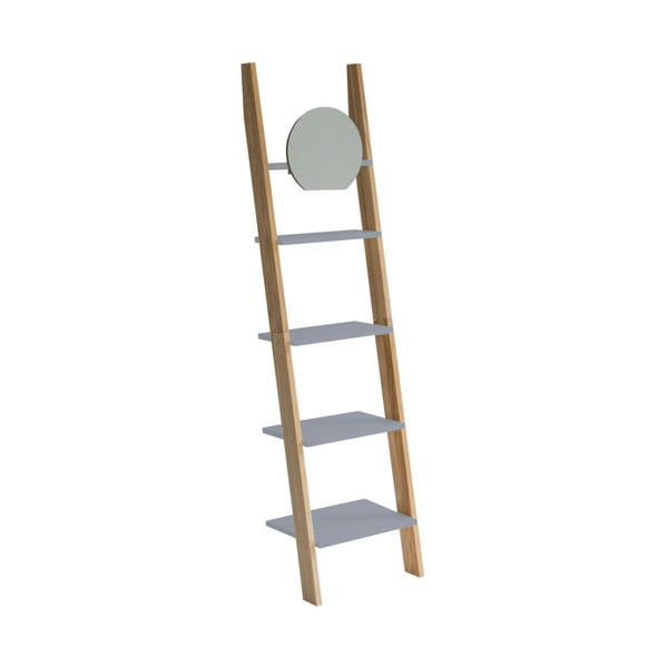 Mensola in legno grigio Ashme Ladder con specchio - Ragaba