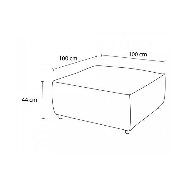 Pouf in velluto a coste verde Nihad modular - Bobochic Paris-image-4
