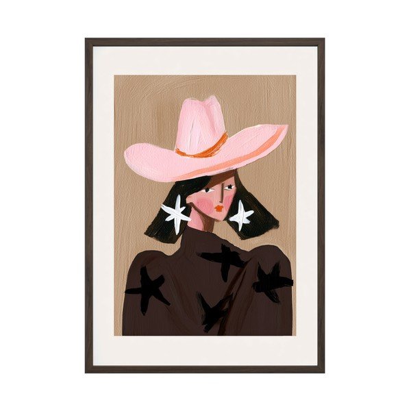 Dipinto stampato con cornice inclusa 50x70 cm Cowgirl – Styler