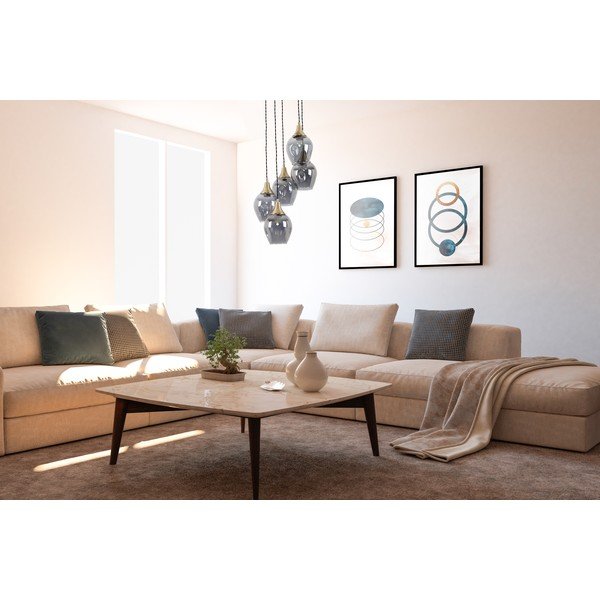 Lampada a sospensione con paralume in vetro ø 15 cm Marlo - Squid Lighting-image-1