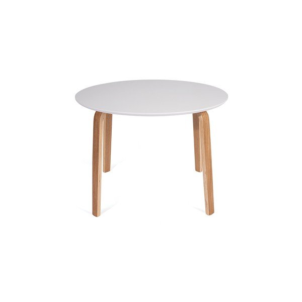 Tavolo da pranzo rotondo con piano bianco ø 110 cm Lana - Bonami Essentials-image-1