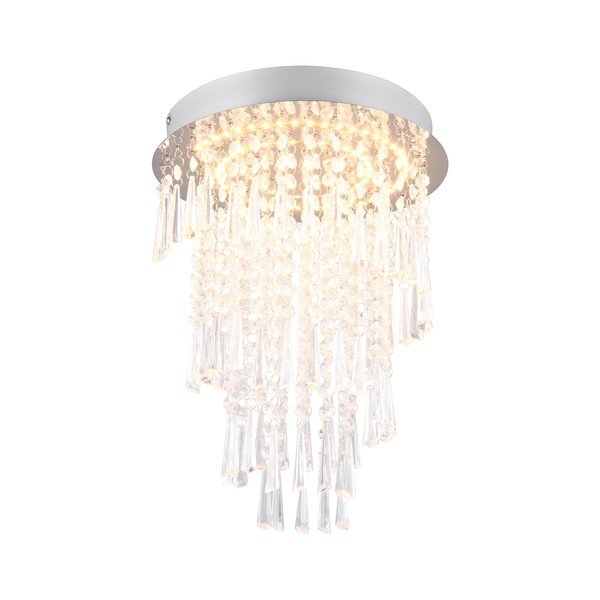 Plafoniera LED in argento ø 30 cm Pomp - Reality-image-2