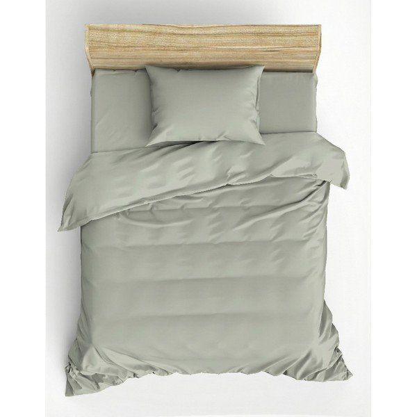 Set copripiumino e federa color salvia per letto singolo 200x140 cm Plain  – Mijolnir-image-4