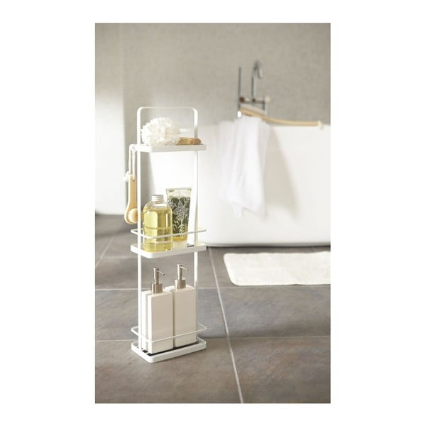 Piantana da bagno bianca con 3 ripiani Takamtsu - YAMAZAKI-image-1
