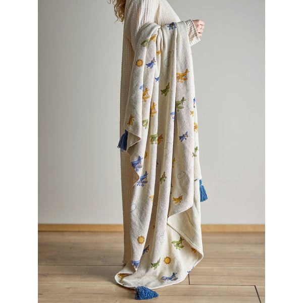 Coperta panna 130x160 cm Plane - Bloomingville Mini-image-1