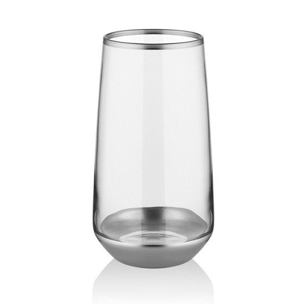 Set di 6 bicchieri Argento, 380 ml Glam - Mia