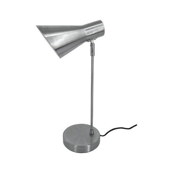 Lampada da tavolo grigia in metallo spazzolato Beaufort - Leitmotiv